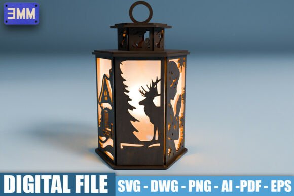 3D Christmas Lantern Bundle - Laser Cut