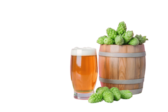 3D Craft Beer Theme Showing Barrels PNG Graphics and Freebies