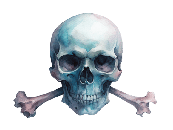 3D Skull and Cross Bones Crossbones PNG Graphics and Illustrations