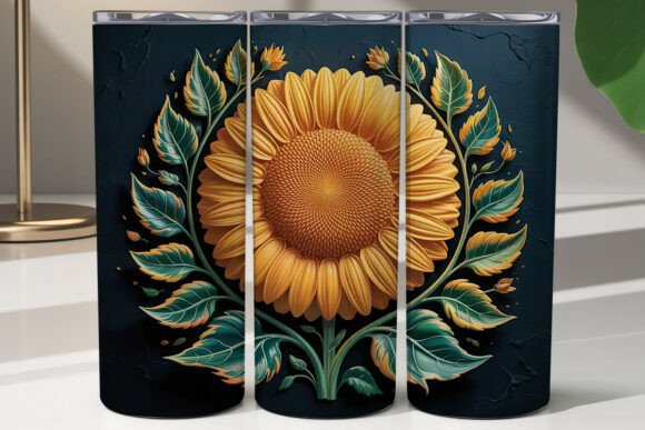 3D Sunflower 20oz Tumbler Wrap: Graphics and Tumbler Wraps Review