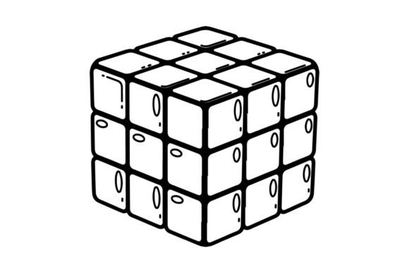 3D White Dice Cube Rolling Vector Illust