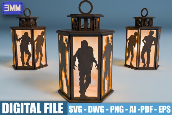 3D Zombie Lantern Laser Cut Files Review