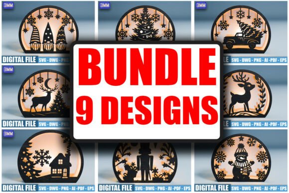 9 Christmas Lanterns SVG Laser Cut Bundle: Freebies Review
