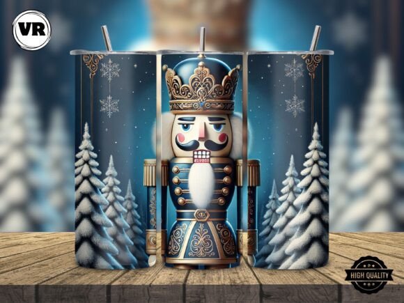 Blue Nutcracker Christmas Tumbler Wrap Graphics Review