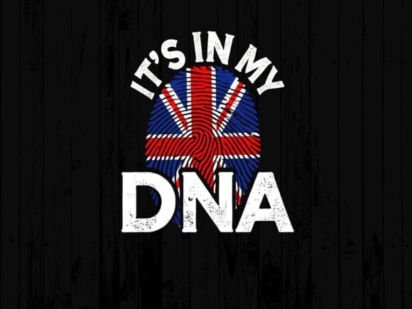 British Flag Fingerprint It s in My DNA Graphics and Illustrations