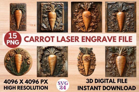 Carrot Laser Engrave File Graphics for Laser Engraving