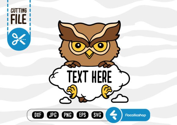 Cloud Split Cutting File, Owl SVG Graphics and Crafts