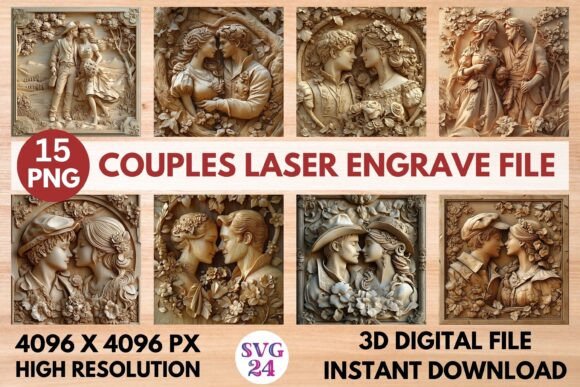 Couples Laser Engrave File Graphics and Laser Engraving