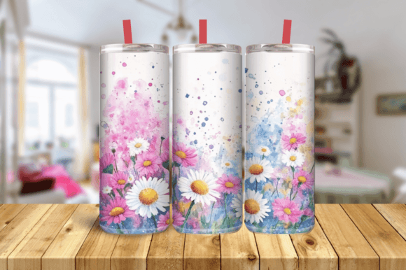 Daisy Flowers 20oz Skinny Tumbler Graphics and Tumbler Wraps Review
