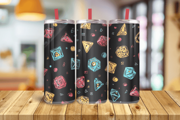 DND Dice Tumbler Wrap, Sublimation 20oz Graphics and Tumbler Wraps
