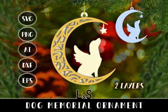 Dog Memorial Christmas Ornament on Moon Review