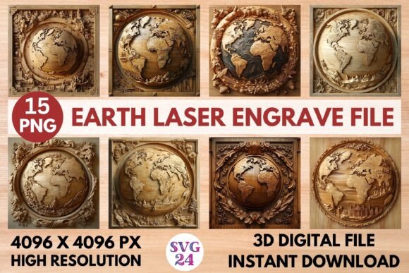 Earth Laser Engrave File Graphics and Laser Engraving