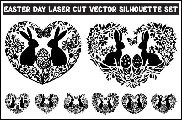Easter Laser Cut Vector Collection Graphics and Crafts