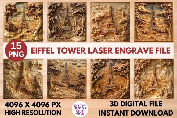 Eiffel Tower Laser Engrave File Graphics and Laser Engraving Review