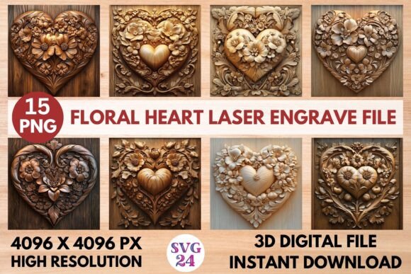 Floral Heart Laser Engrave File: A Designer’s Review