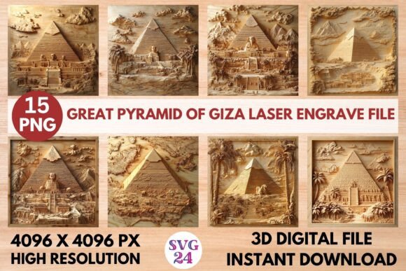 Great Pyramid of Giza Laser Engrave File