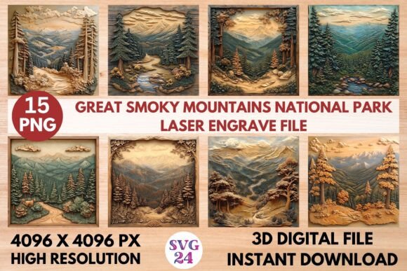 Great Smoky Mountains National Park Lase Graphics and Laser Engraving