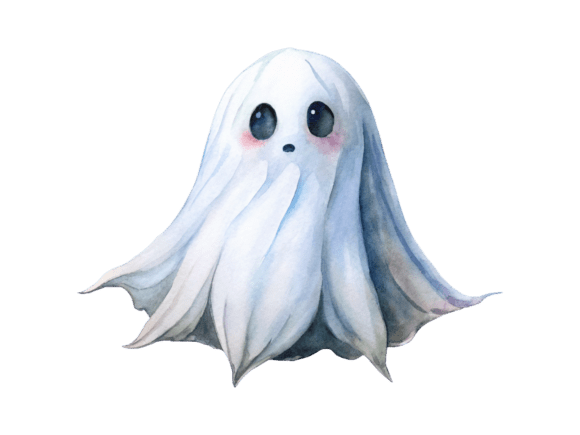 Hand Drawn Ghost Outline 3D Png Review