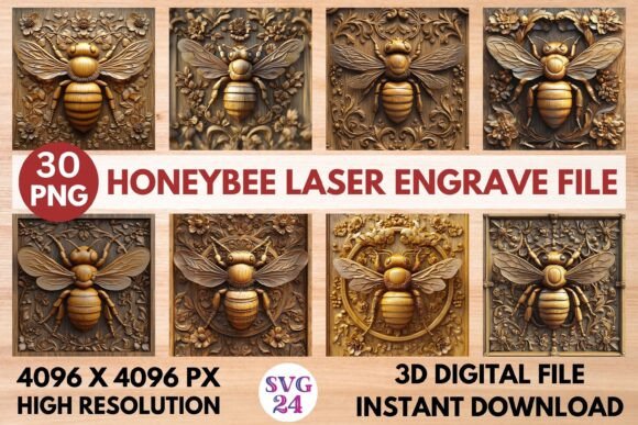 Honeybee Laser Engrave File: Graphics for Laser Engraving Projects