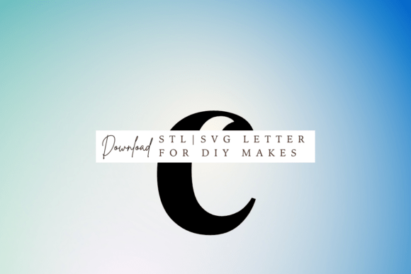 Playfair Lowercase Letter C SVG STL: 3D Printing and Signs Amp